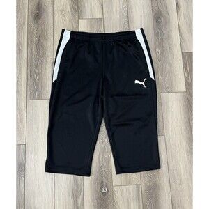 PUMA Drycell Men’s L Training 3/4 Capri Shorts/Pants Black Football Soccer GYM